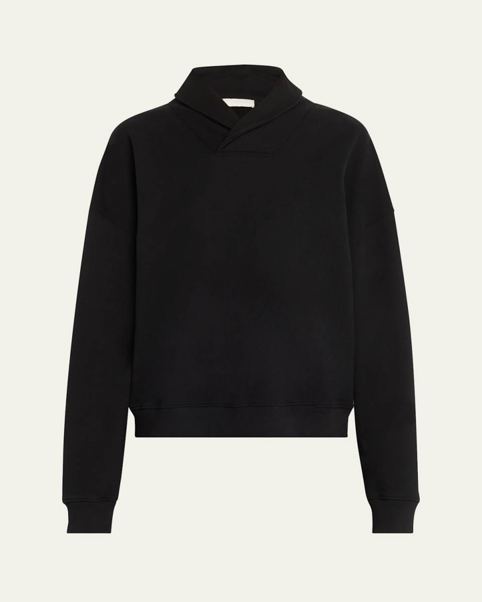 Wrap-Collar Sweatshirt